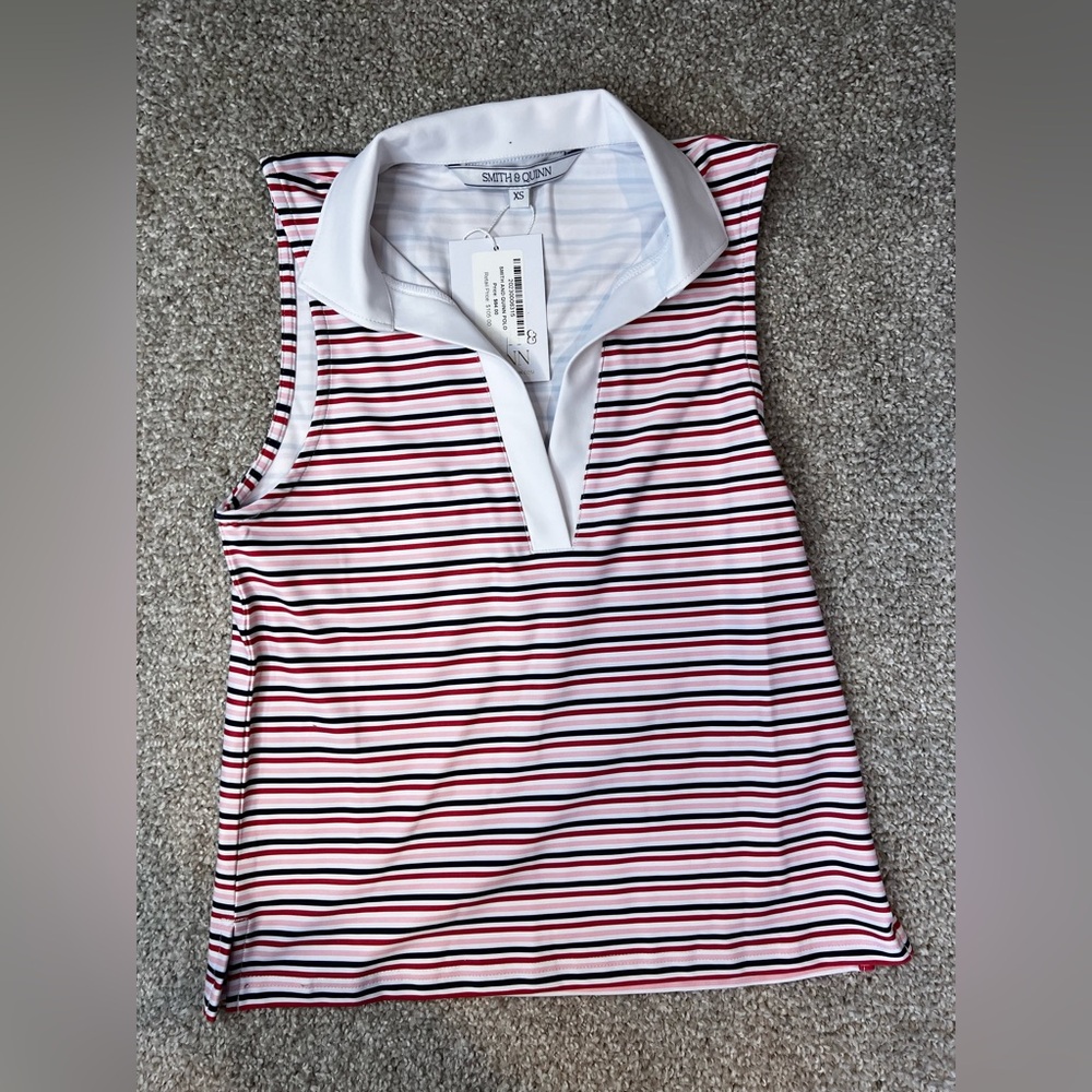 NEW! Women’s Chic Americana Striped Sleeveless Tank Top - XS